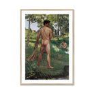 Fisherman with a Net - Frederic Bazille Fine Art Print, Framed Painting Nude Bathers Landscape
