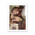 Ignudo - Michelangelo Divine Male Art Print, Framed Painting Nude Male Figure