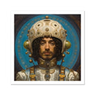 Mehdi the Gay Astronaut - Gays in Space Fine Art Print, Ornate Helmeted Portrait