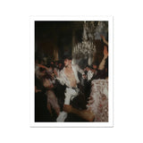 Piqued - Gay Rave Aristocracy Art Print, Person White Clothing Crystal Chandelier