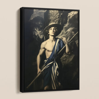 Achillean Beat - Gay Explorer Framed Canvas, Framed Classical Painting