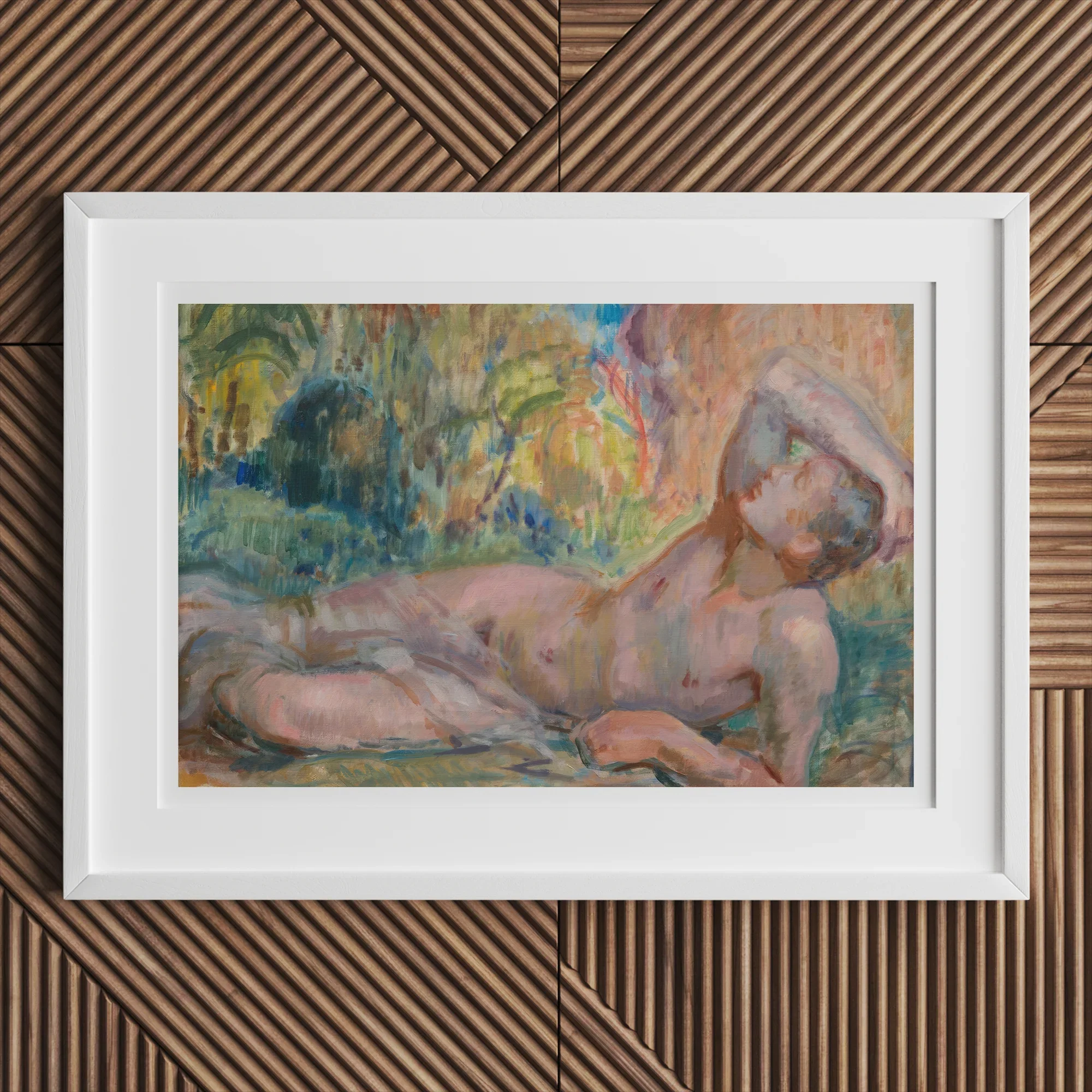 Dying Adonis - Magnus Enckell Fine Art Print, Framed Nude Male Figure Painting