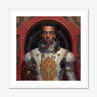 Amari - Gay Black Astronaut Art Print, Ornate Astronaut Portrait