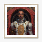 Amari - Gay Black Astronaut Art Print, Framed Portrait Man Ornate Astronaut Suit