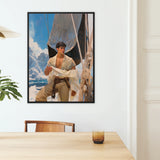 Arctic Circuit - Gay Naval Explorer Framed Canvas, Framed Pirate Painting