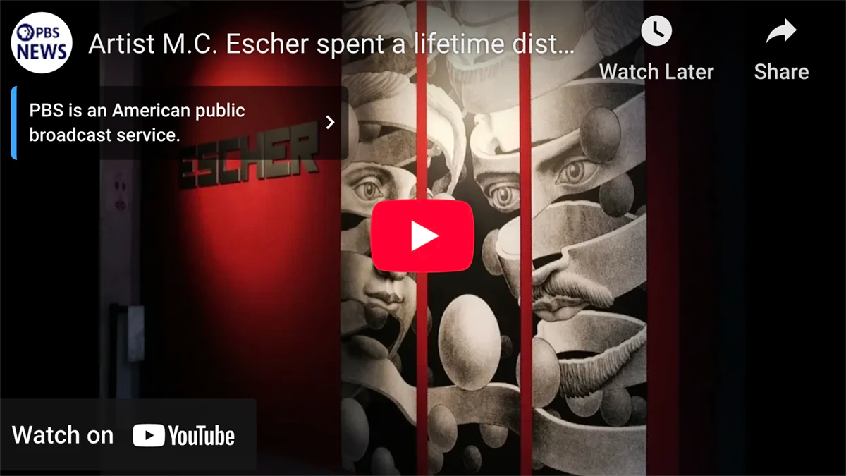 YouTube video about M.C. Escher in the context of Black & White Art history.