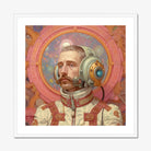 Axel - Gay German Astronaut Art Print, Steampunk-inspired Portrait Man Futuristic Headphones