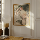 Bacchant - Magnus Enckell Nude Art Print, 40x48’’ / 101x122cm / Unframed, Framed Watercolor Nude Figure Study Muted Tones