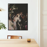 Backstage Bandits - Queer Fashion Fever Dream Framed Canvas, Framed Painting Crowded Dance