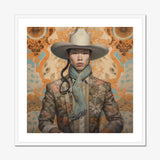 Baihu - Gay Chinese Cowboy Art Print, Stylized Portrait Cowboy