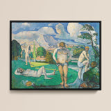 Bathers at Rest - Paul Cézanne Framed Canvas, Framed Painting Nude Bathers Landscape
