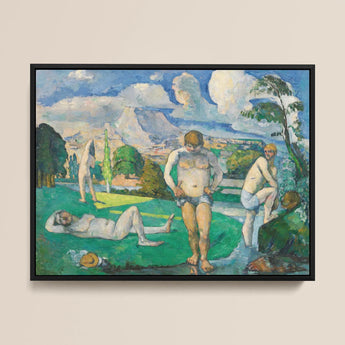 Bathers at Rest - Paul Cézanne Framed Canvas, Framed Painting Nude Bathers Landscape