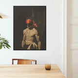 Blackout - Vintage 19th Century Gay Fetishism Framed Canvas, Framed Painting Blindfolded Man