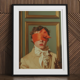 Boy Next Door - 18th Century Gay Erotica Art Print, 12x16’’ / 31x41cm / Black Frame / 2’’ Matboard, Framed Portrait Blindfolded Person