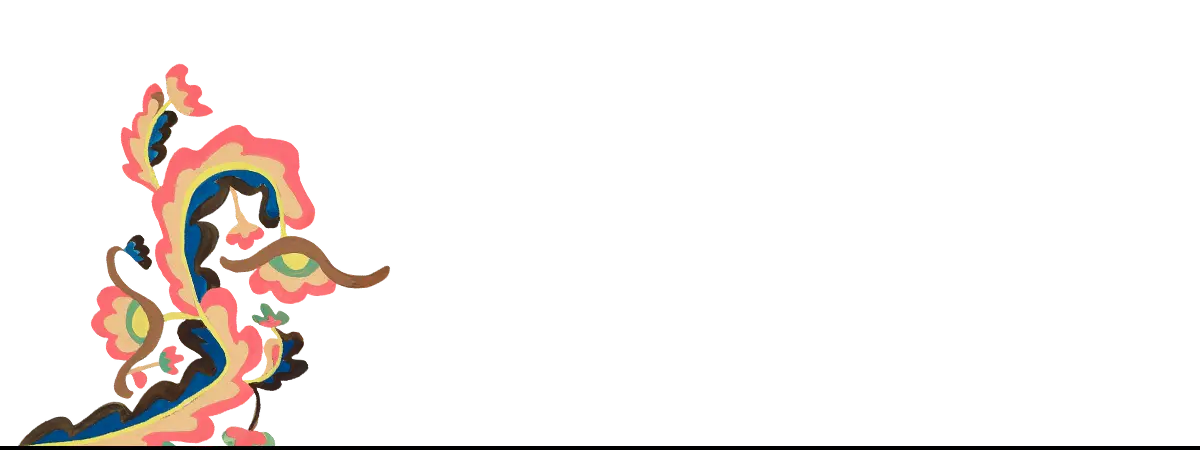 Stylized floral design inspired by William Morris textile art print for vintage decor