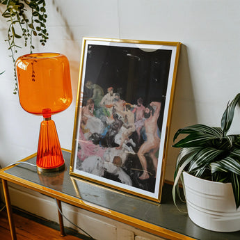 Congregation - Dionysian Gay Gods Art Print, Framed Painting Nude Figures