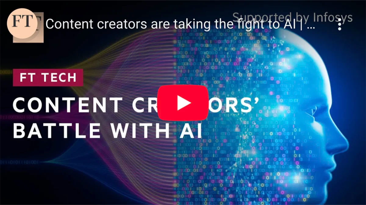 Video thumbnail showcasing content creators debating AI-generated art and neural network art.