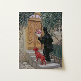 Simplicissimus come congratulatore - stampa d'arte di Thomas Theodor Heine 