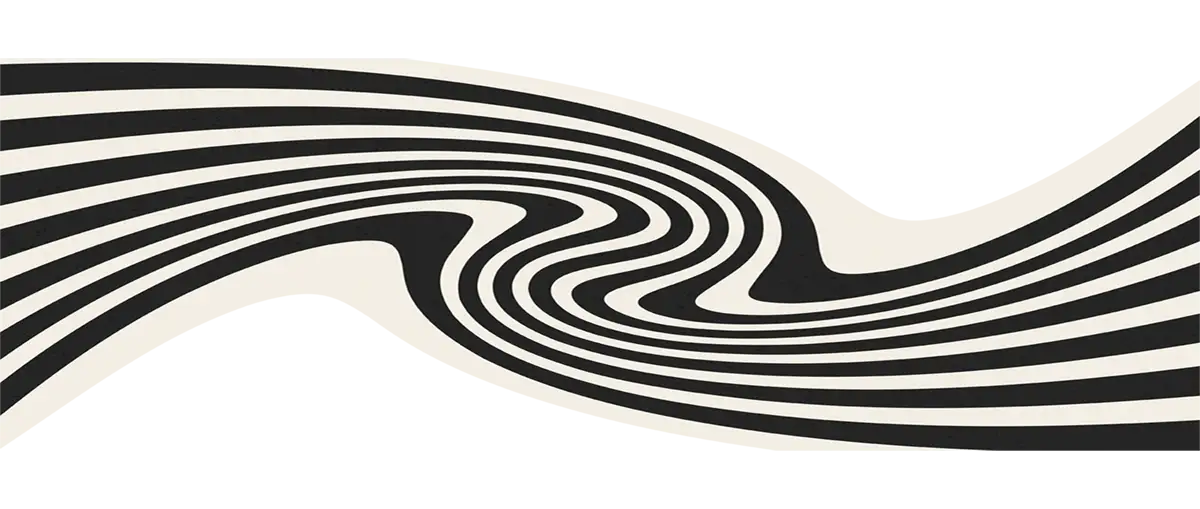 Swirling black and white striped pattern on an iPhone case for modern art lovers