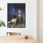 Dr. Death - Surreal Gay Vampire Framed Canvas, Framed Painting Man Skeleton