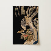 Faucon sur un saule - reproduction d’art d’Isoda Koryusai 