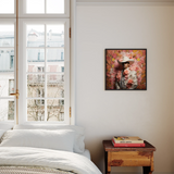 Fernando - Gay Mexican Vaquero Framed Canvas, Framed Floral Cowboy Portrait