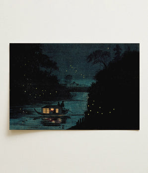 Fireflies at Ochanomizu - Kobayashi Kiyochika Art Print