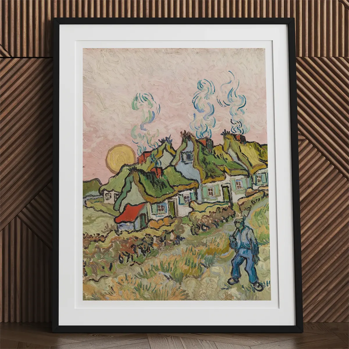 Framed Van Gogh painting showcasing Vincent van Gogh’s unique style and artistic brilliance.