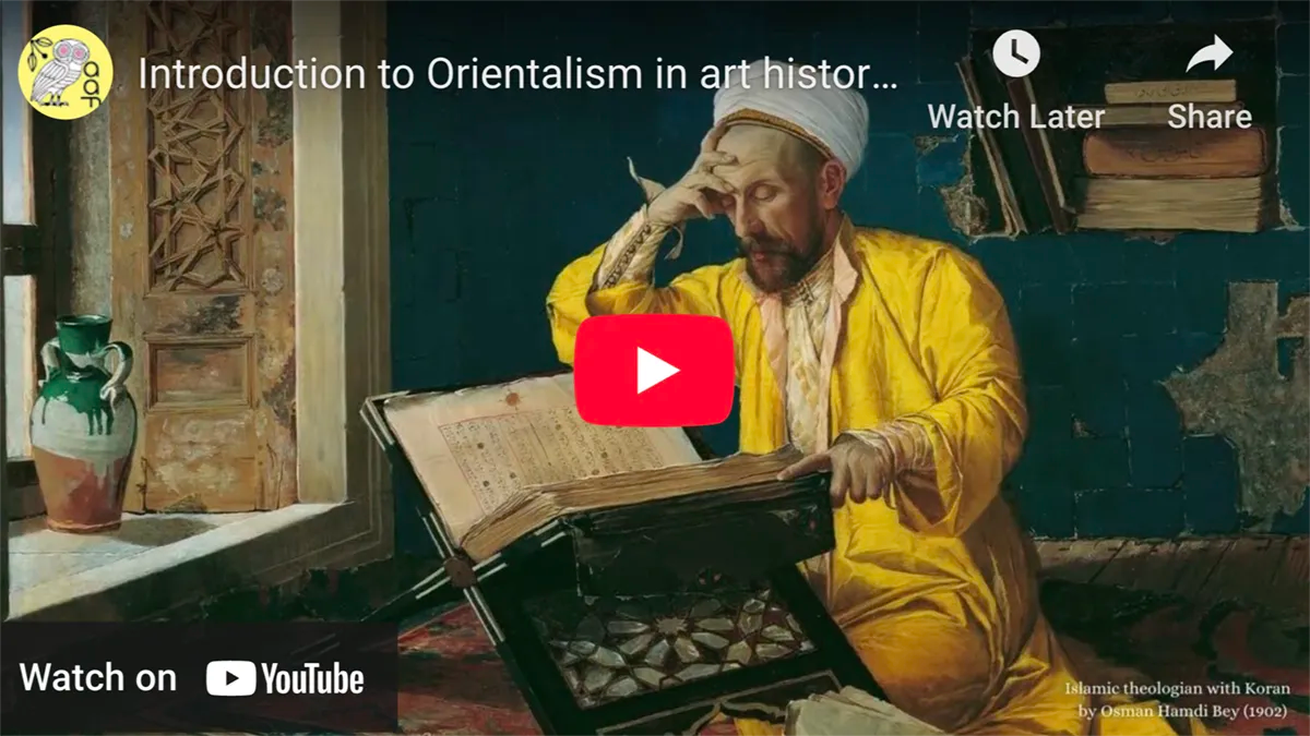 Orientalist painting of a scholar illustrating cultural imperialism in Japanese art.