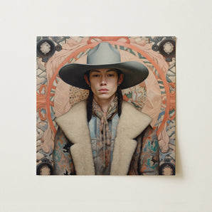 Jacy - Native American Gay Cowboy Art Print / Canvas