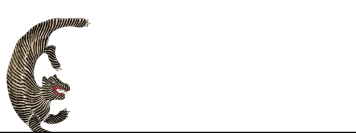 Striped tiger climbing on an art iphone case in the eclectic Tiger iPhone Cases article