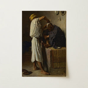 Beim Barbier – Leon Bonnat Kunstdruck / Leinwand 