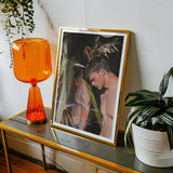 Looking - Gay Surfers Cruising Art Print, Framed Art Print Two Shirtless Men