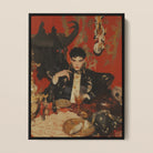 Magnus - Gay Vampire Prince Framed Canvas, 12x16’’ / 31x41cm / Black Floating Frame, Framed Gothic Portrait
