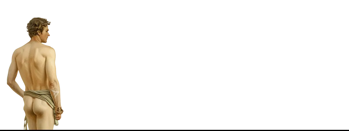 Male nude figure with cloth on an iPhone case, perfect for art history nerds