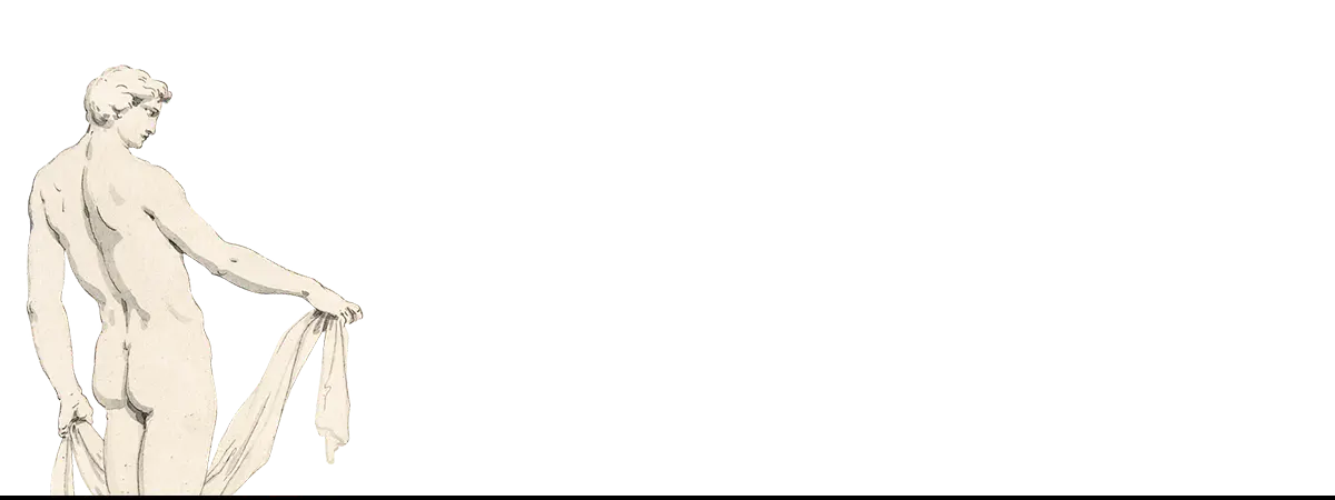 Male nude figure with cloth on an artistic iPhone case for art history enthusiasts