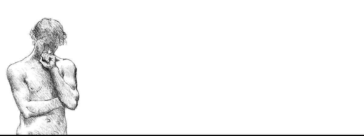 Solid black background for male nude iPhone case in Art History Nerds article