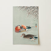 Patos mandarines - Impresión artística de Ohara Koson 