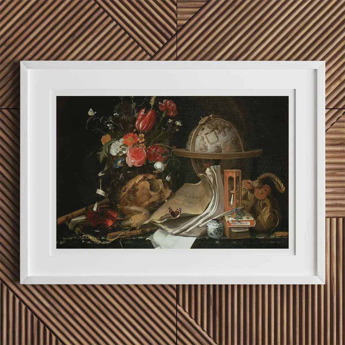 Framed still life painting in Spanish Baroque style showcasing London Baroque art