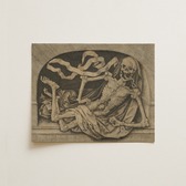 Memento Mori, Skelet in een nis - Master IAM van Zwolle kunstprint 