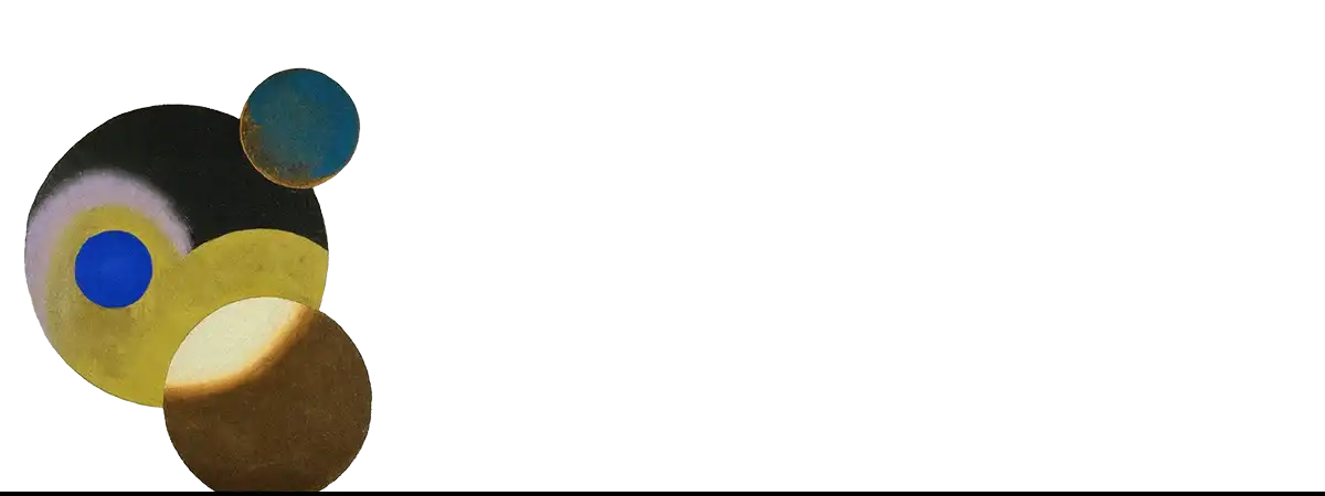 Abstract geometric shapes representing the mad genius and tortured artist in Van Gogh style