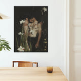 Nature / Nurture - Secret Gay Lovers Framed Canvas, Framed Painting Two Shirtless Men Garden