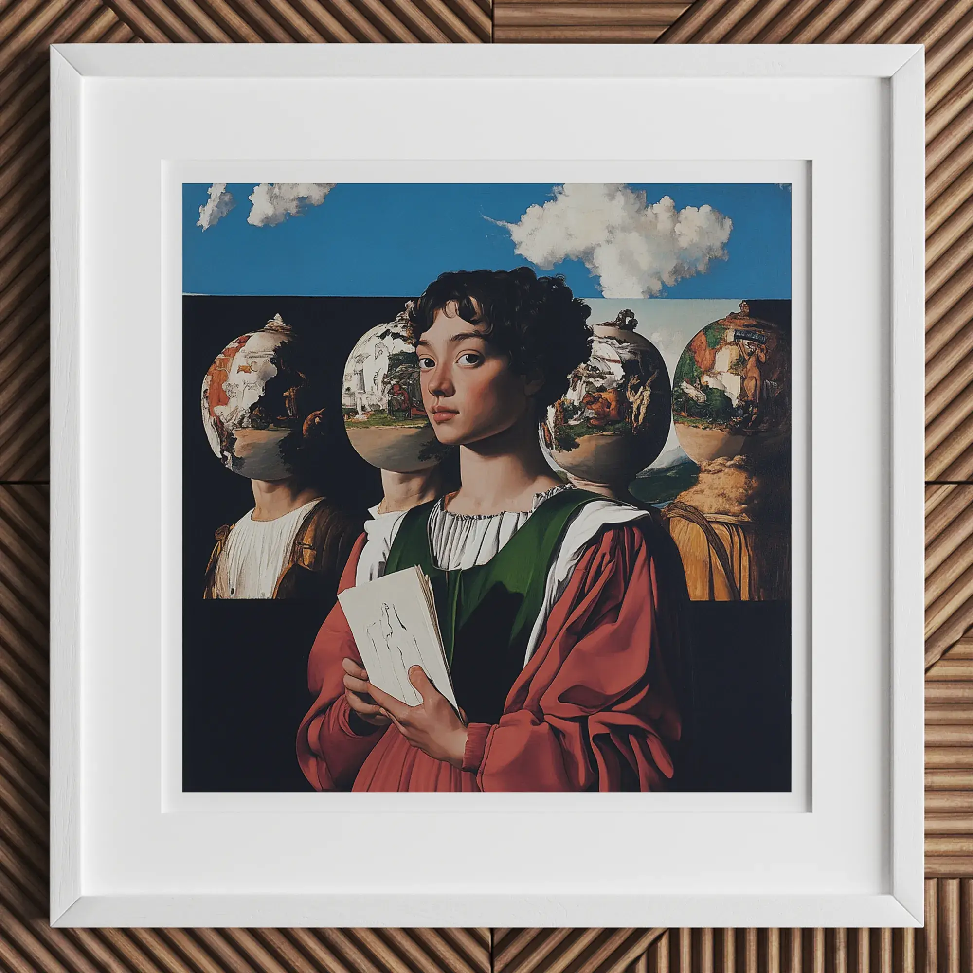 Framed surreal portrait reflecting neurodivergent cognition in Neurodivergence and Creativity article