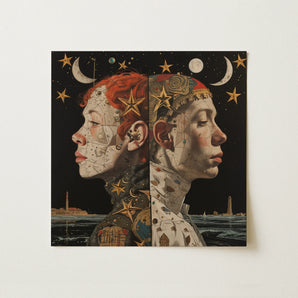 Nachtegalen - Lesbische Tweeling Kunstprint / Canvas 