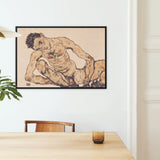 Nude Self Portrait Egon Schiele Framed Canvas, Framed Nude