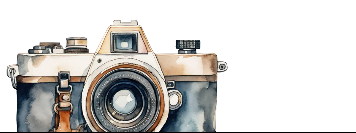 Watercolor vintage camera inspired by William Etty and John Singer Sargent for male nudes art