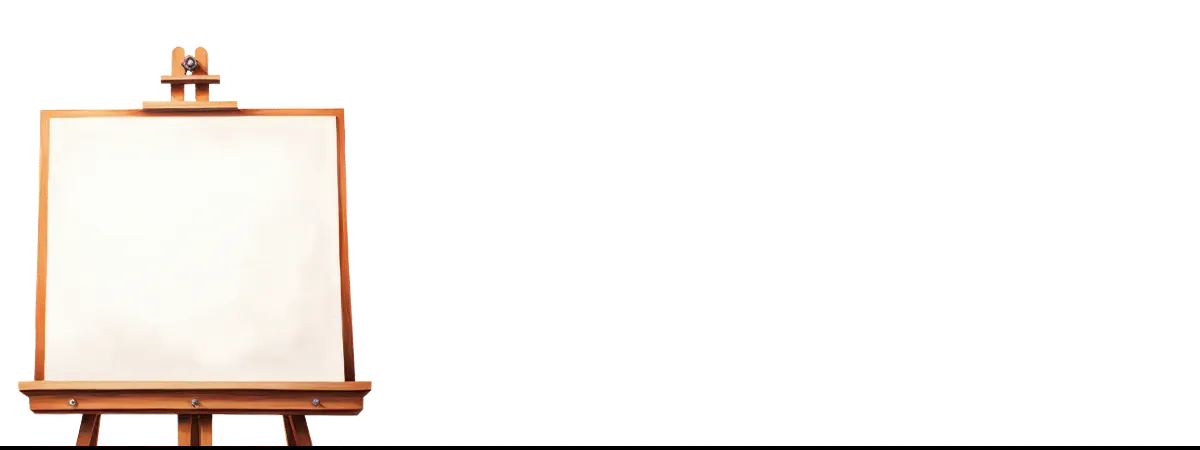 Wooden art easel in a setting inspired by William Etty and John Singer Sargent with male nudes