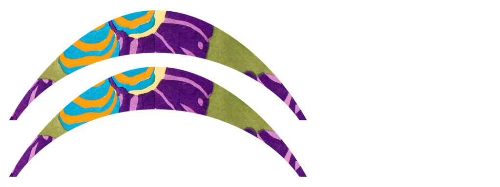 Colorful abstract floral design inspired by William Morris textile art print for vintage decor