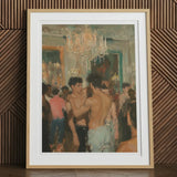 Party Animals - Luxe Vintage Circuit Gays Art Print, 12x16’’ / 31x41cm / Natural Frame / 2’’ Matboard, Framed Painting Lively Indoor