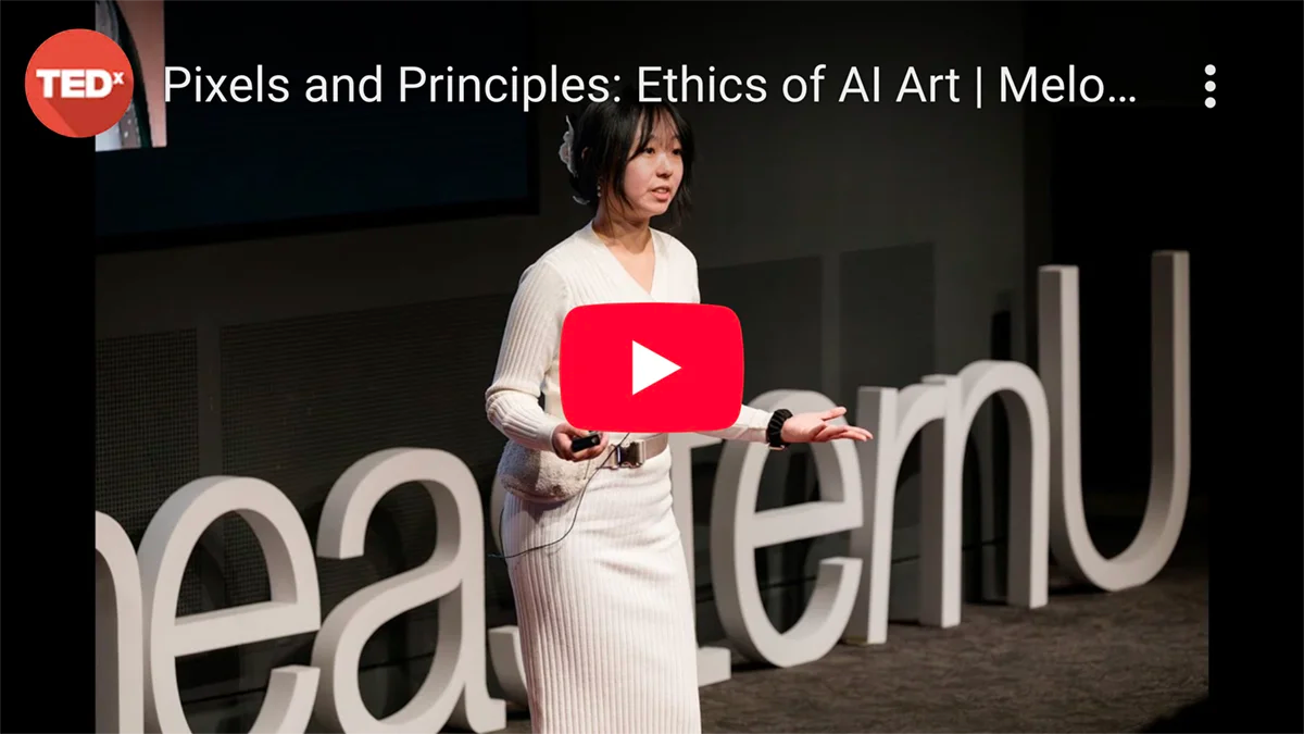 TED Talk discussing AI art ethics and the impact of AI-generated art on society